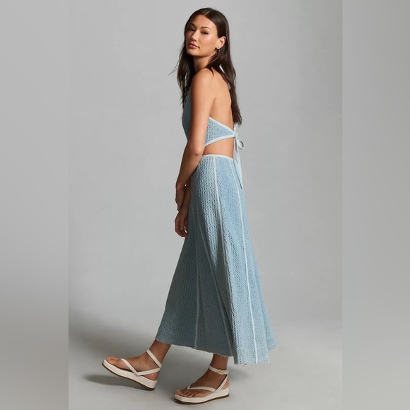 Sabina Musayev Denim Halter Maxi Gossip Dress - Picture 3 of 9